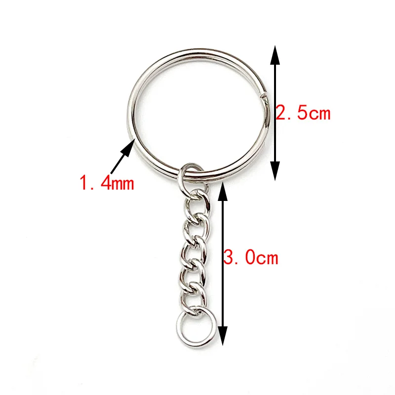 20-100Pcs 20-25mm Metall Schraube Pin Schlüssel Ring Schlüssel Kette Runde Draht Offenen Kreis DIY schmuck Spielzeug Anhänger Herstellung Zubehör Großhandel – Detail 3