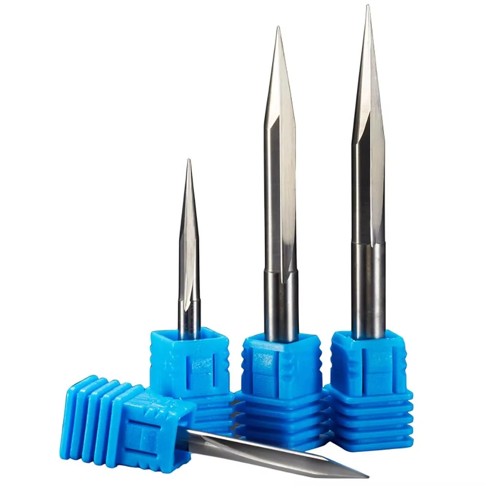 Vsharp 2 Flutes V Tip End Mill  6mm Shank  Double Blade Straight Groove CNC Engraving Bit Sharp Carving Tool For Woodworking