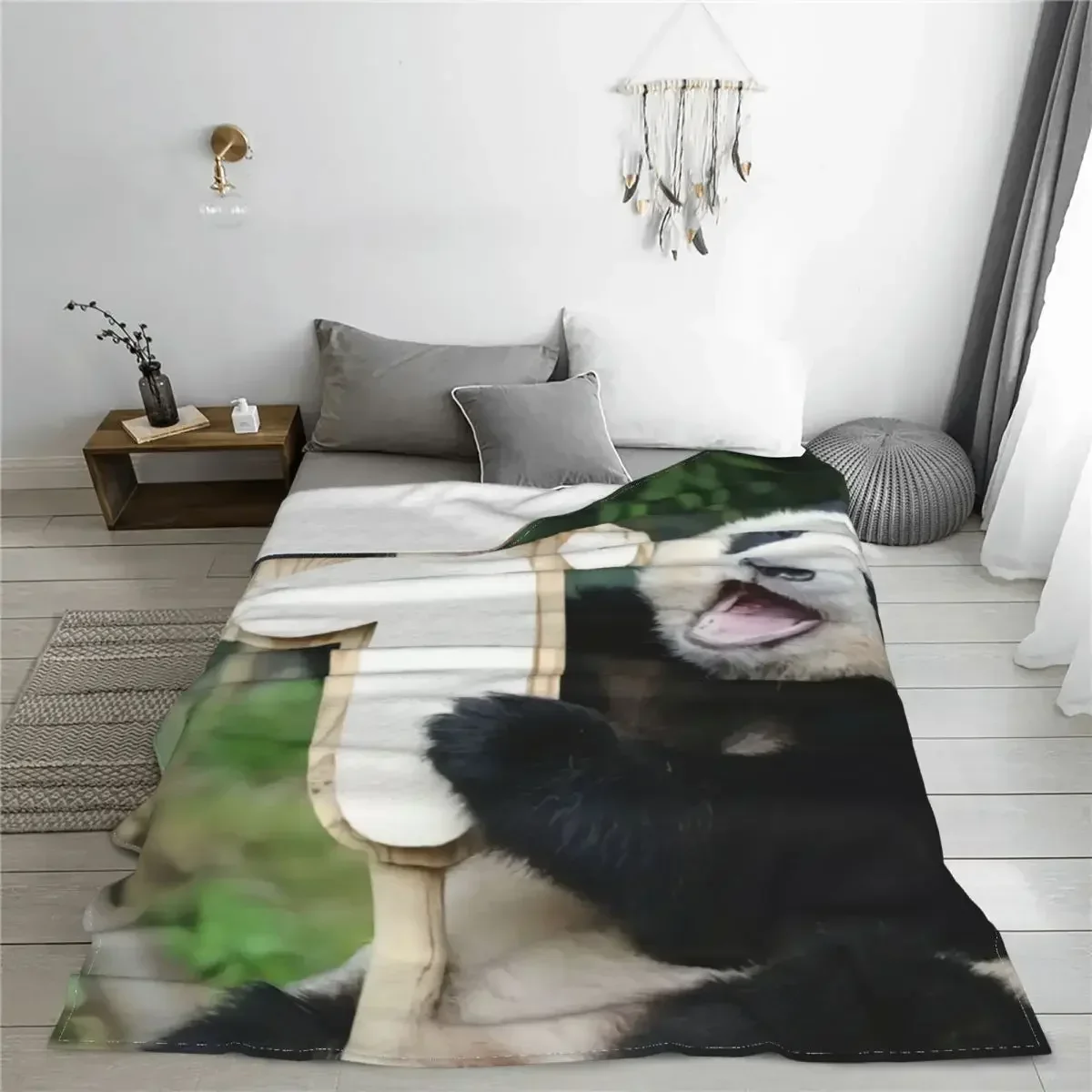 Fu Bao Fubao Panda Animal Blanket Warm Cozy Decorative Bed Throw Blankets for Durable Long-Lasting Travel Camping