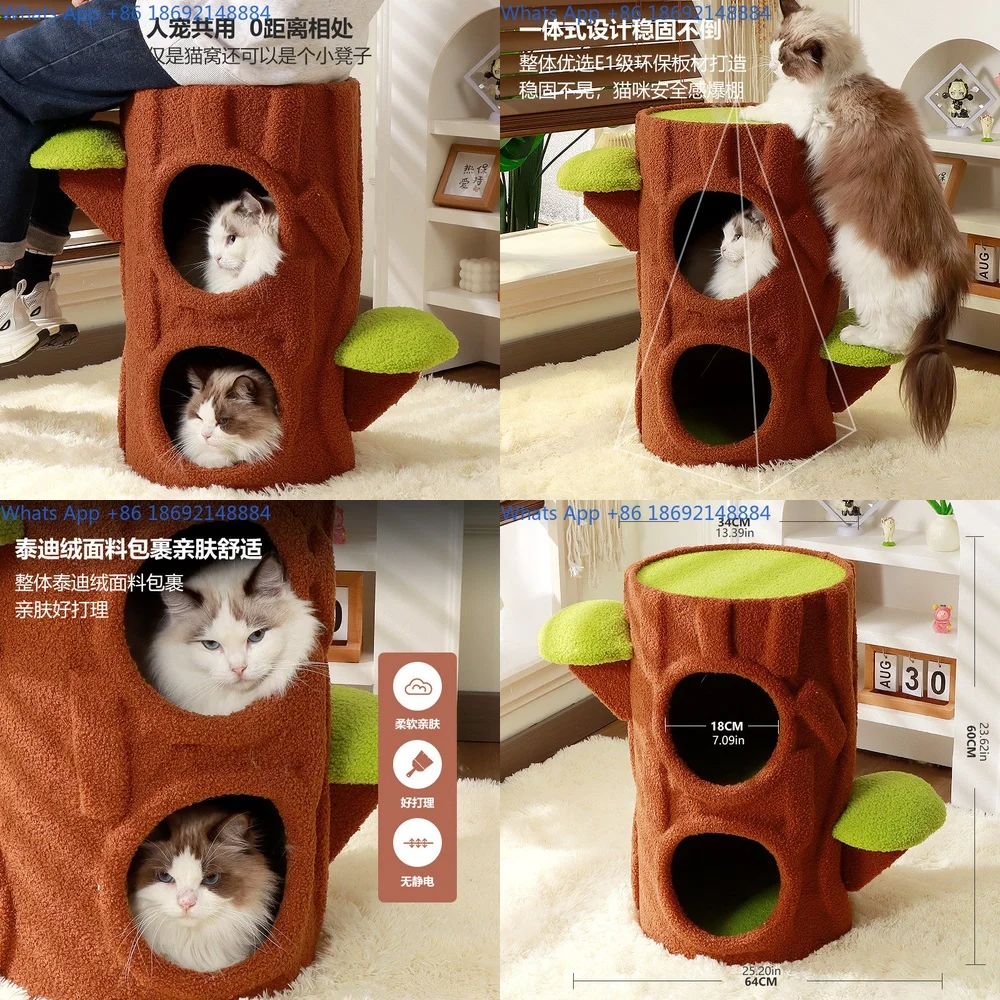 

Large Multi Tier Cat Tree with Scratching Posts and Hideout for Cats