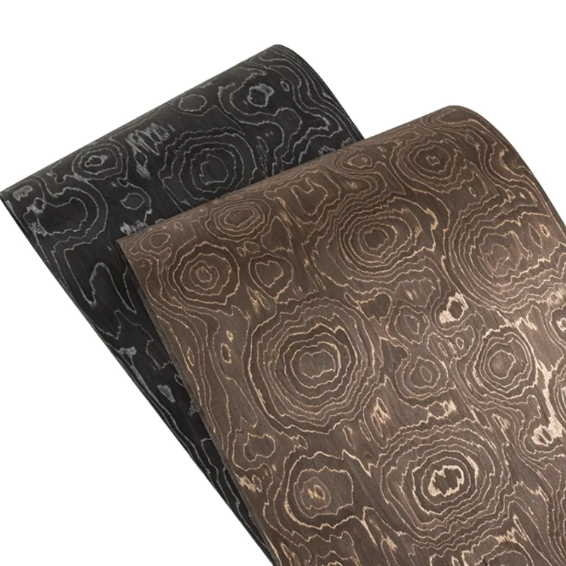 0.5mm Tech Wide Wood Veneer Black Gold Silver Roll Pattern for Decor Furniture Cabinet Background Wall Panels 250*58cm
