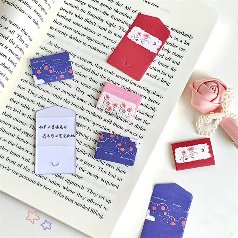 Small Greeting Cards Colorful Note Cards Colorful Mini Love Letter Set with Heart Stickers Envelopes for Valentine's Day