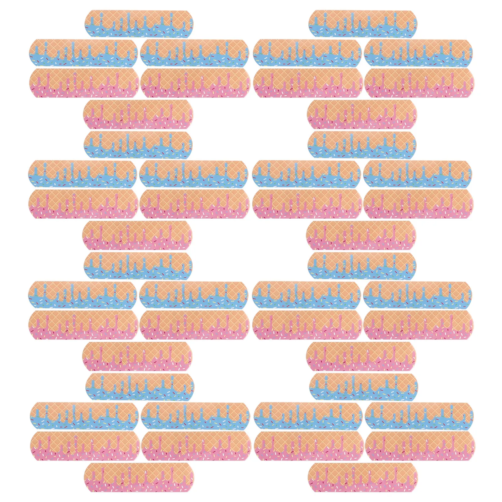 

60Pcs Ice Cream Kawaii Bandages Waterproof Breathable Cute Cartoon Adhesive Plasters for Kids Adults Small Cuts Finger Face Leg