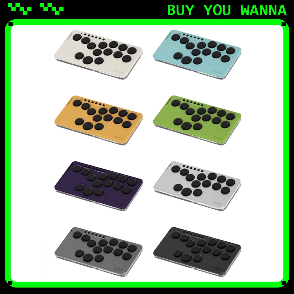 DOIO KBGM-H06M+ Mechanical Keyboard Aluminum Mini Portable Gamer Keyboard Rocker Arcade Fighting For PS5 Switch Steam NS2 Gifts