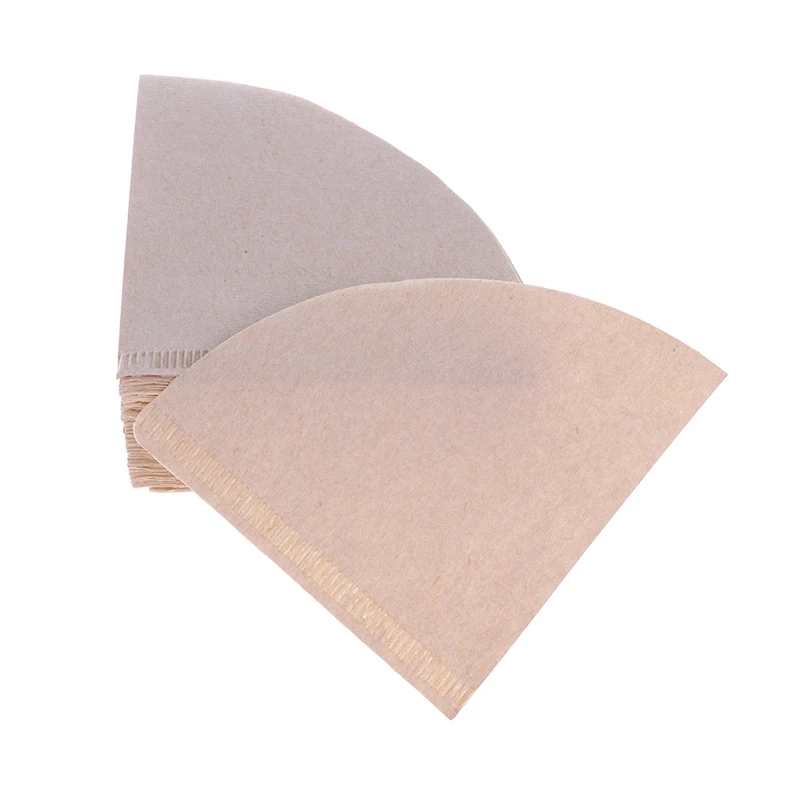 100pcs Eco-friendly Unbleached Original Wooden Hand Drip Paper Coffee Brewer Coffee Filter Bag Coffee Maker Accessories