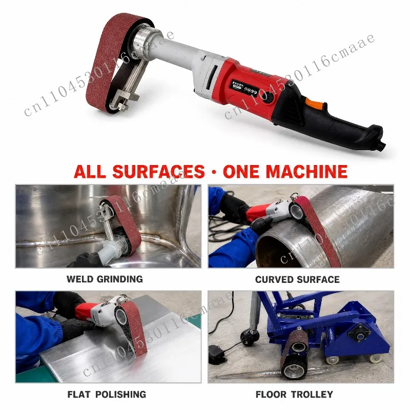 Industrial Belt Sander 950W Electric Handheld Grinder 220V 50x533mm Portable Steel Tube Polishing Grinding Machine