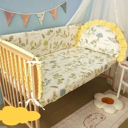 Newborn Cotton Breathable One-piece Bed Bumper Removable Washable Children Bedding Set Four Seasons Universal Cartoon CribBumper