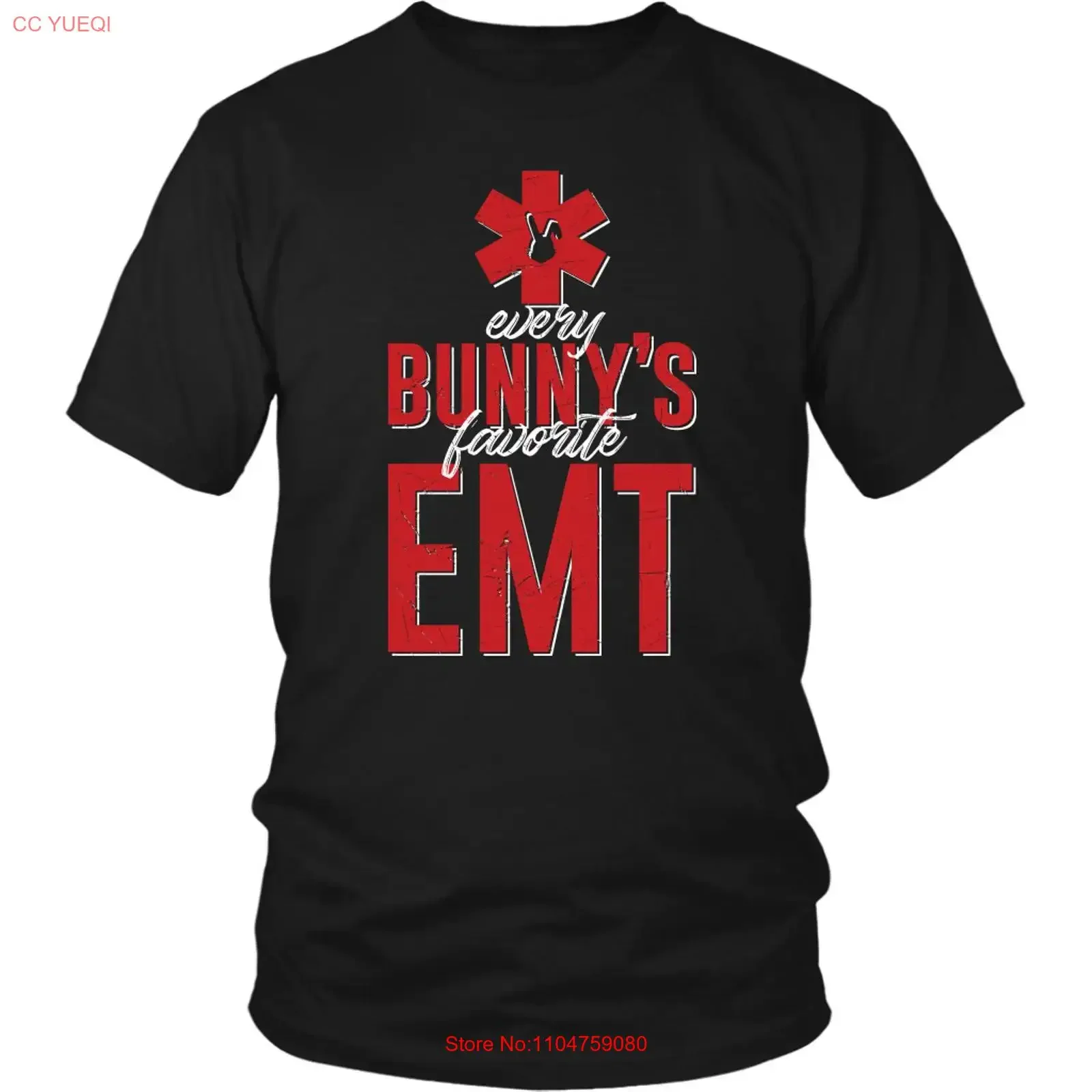 Every Bunnys Favorite EMT Womens And T Shirt Red Font vintage Washed graphic Unisex Soft fashion designer clothes Slightly