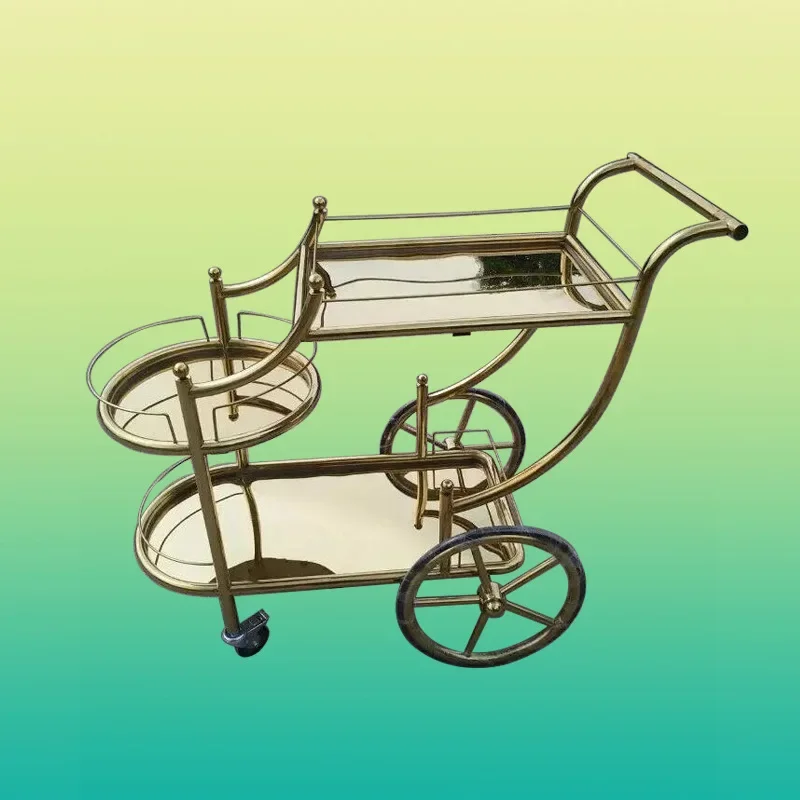 Special stainless steel titanium and other hotel supplies wine truck, hotel service truck wholesale, affordable price