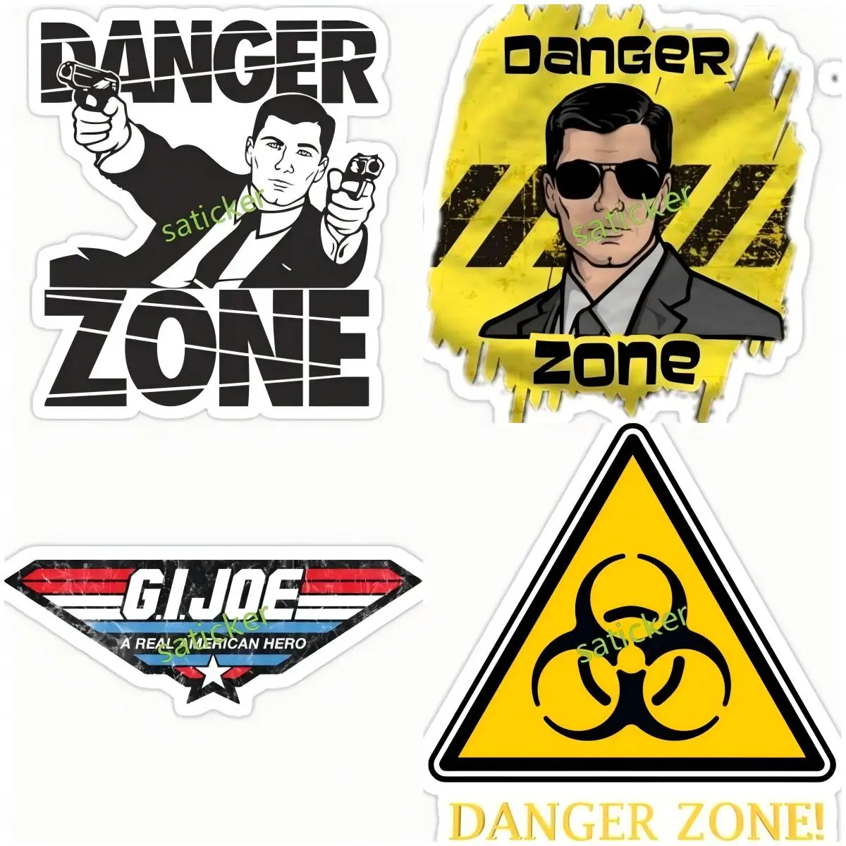 

Danger Zone Car Stickers Fashionable Simple Logo Design Decals Waterproof Scratch-Proof Vinyl Car Wrap