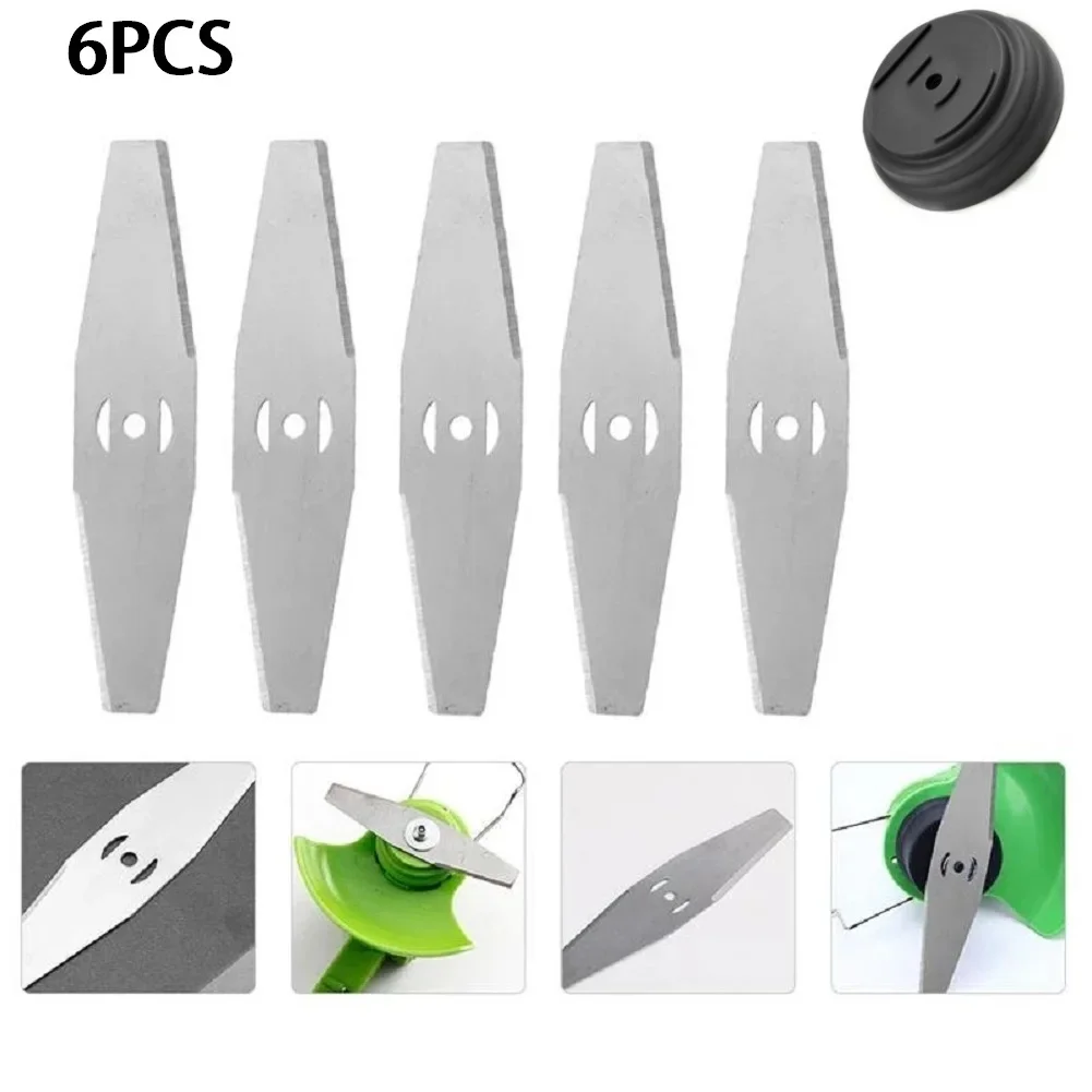 5pcs Metal Grass String Trimmer Head Replacement Saw Blades Lawn Mower Fittings 5pcs Slotted Garden Tool Part