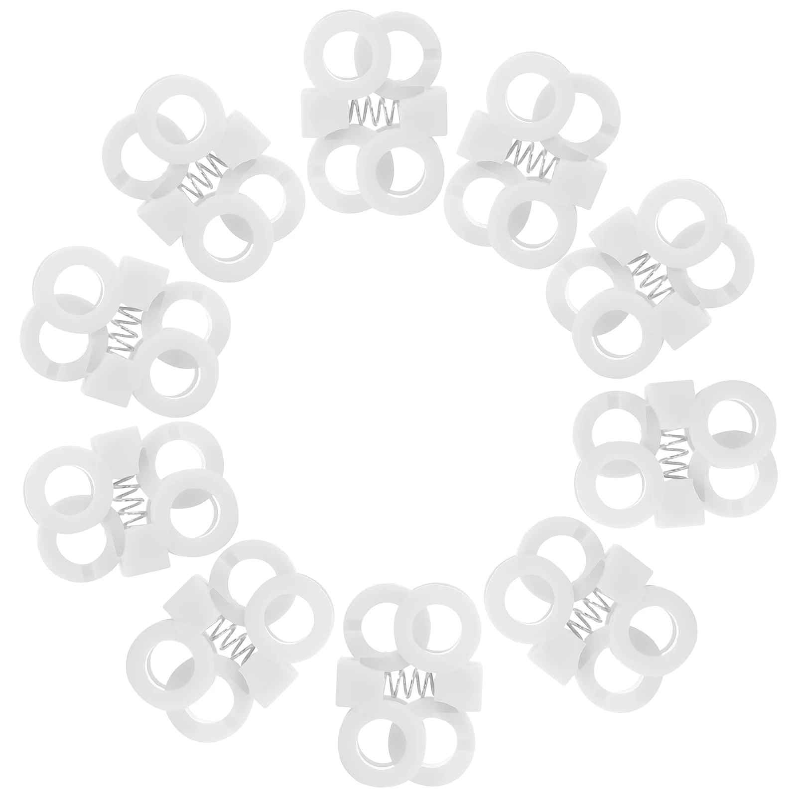 10 Stück Schnürsenkel-Clip-Schlösser, Kunststoff-Endbinder, weiß, groß, verstellbar, Spitzenverschluss, Schuhschnalle für Erwachsene, Kinder, Turnschuhe, sicher