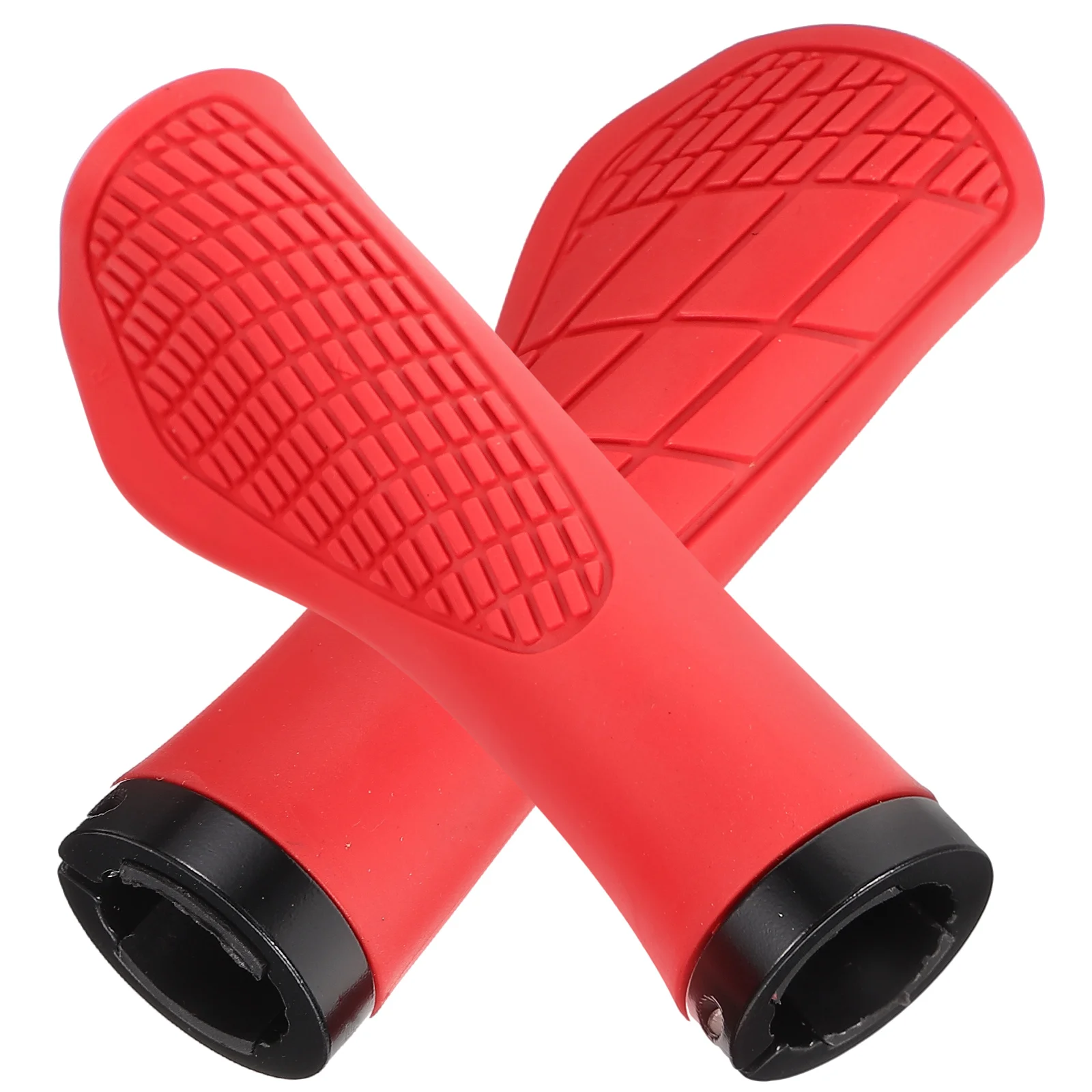 

Non slip Handlebar Grips Red Bike Covers Anti Vibration Cycling Accessories Rubber Sweat Absorption Durable Mountain Bike