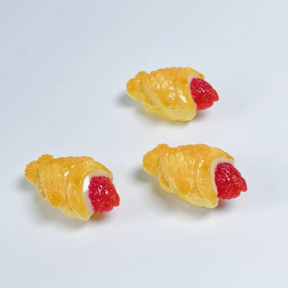 Sweet Simulation Fish Cake Resin Flatback Cabochon Food Decor Jewelry Making Accessories DIY Dollhouse Kichen Play