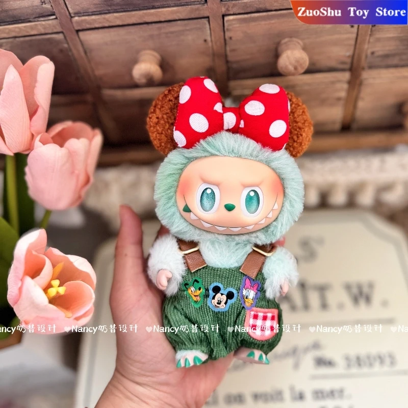 

Одежда для кукол Labubu, одежда для малышей 15/17 см, модный комплект с Микки Маусом, Kawaii V1 V2 V3, аксессуары для одежды для кукол, без кукол