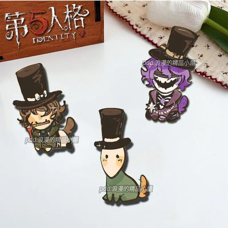 3PC New Anime Identity V Jack Chicken Nets Dogs Badges Clothes Jewelry Collar Brooches Accessories Gifts For Friend