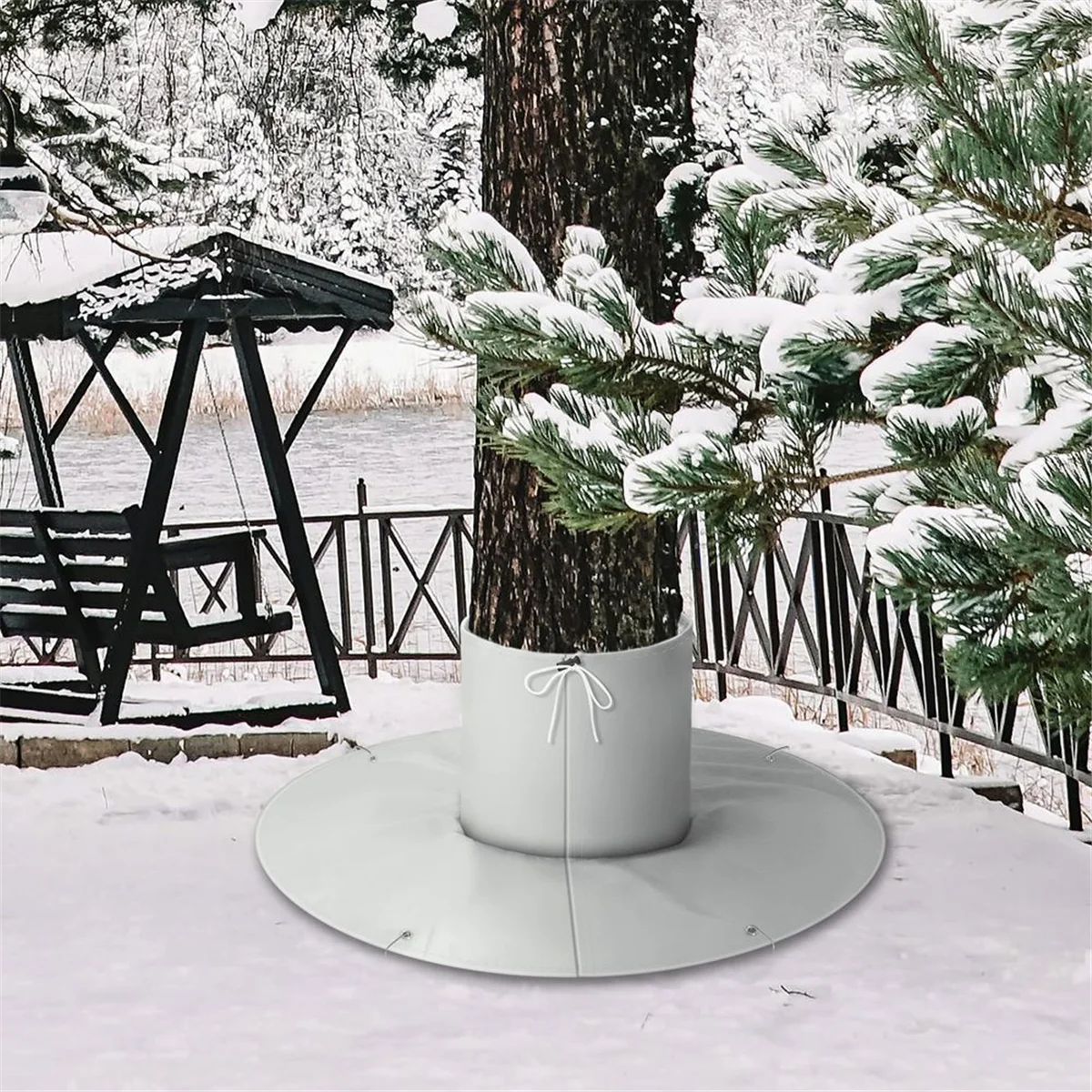ONCE Palm Tree Root Protectors,3 Layers Tree Root Freeze Protectors with Ground Nails,Winter Tree Root Frost Covers Outdoor