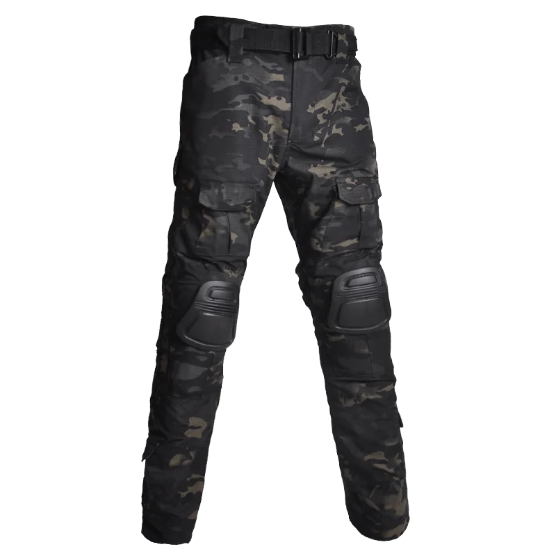 Tactical Pants Cargo Men Work Pants +Pad Men Hiking Pants Camo Pants Airsoft Hunting Clothes Combat Pant Man