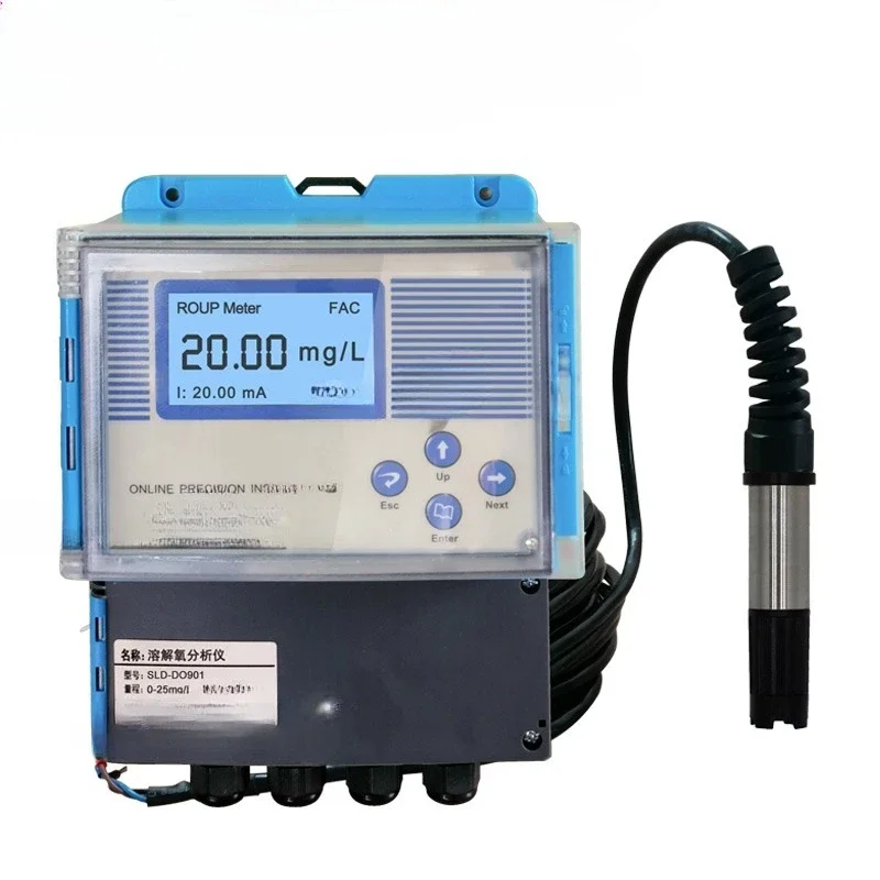 Wall-mounted dissolved oxygen analyzer, online dissolved oxygen dete ctor