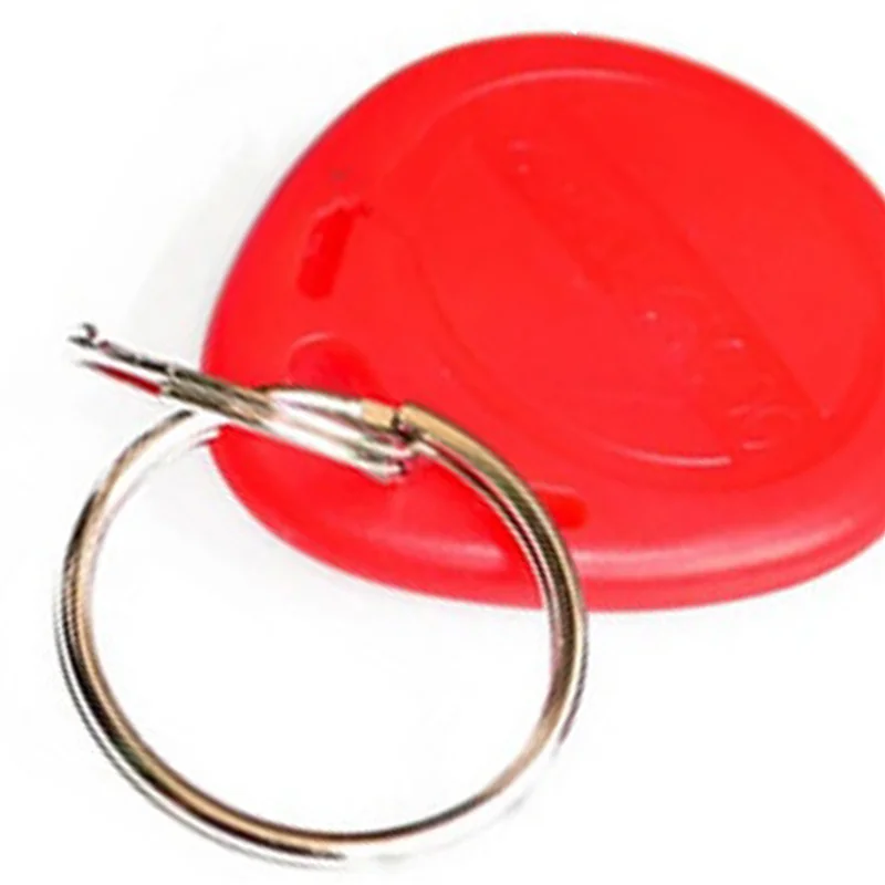 B50B-EM4100 Read Only EM4100 125Khz Card Proximity Token Keyfobs Red Plastic Proximity Card 5Piece