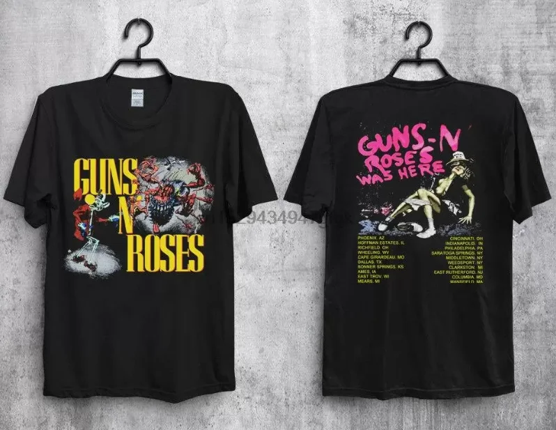 Rare Guns N Roses Was Here 1980 Tour Vintage T Shirt