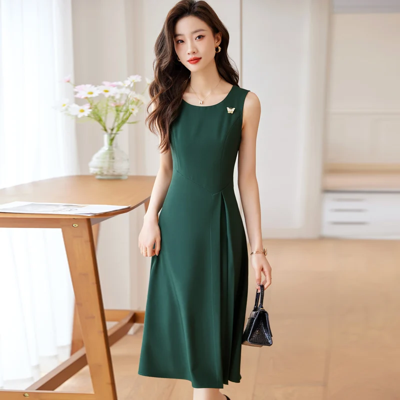 Elegant Professional Women Dress Fashionable Minimalist Style To Show The Workplace Style Tanks Dresses New Spring