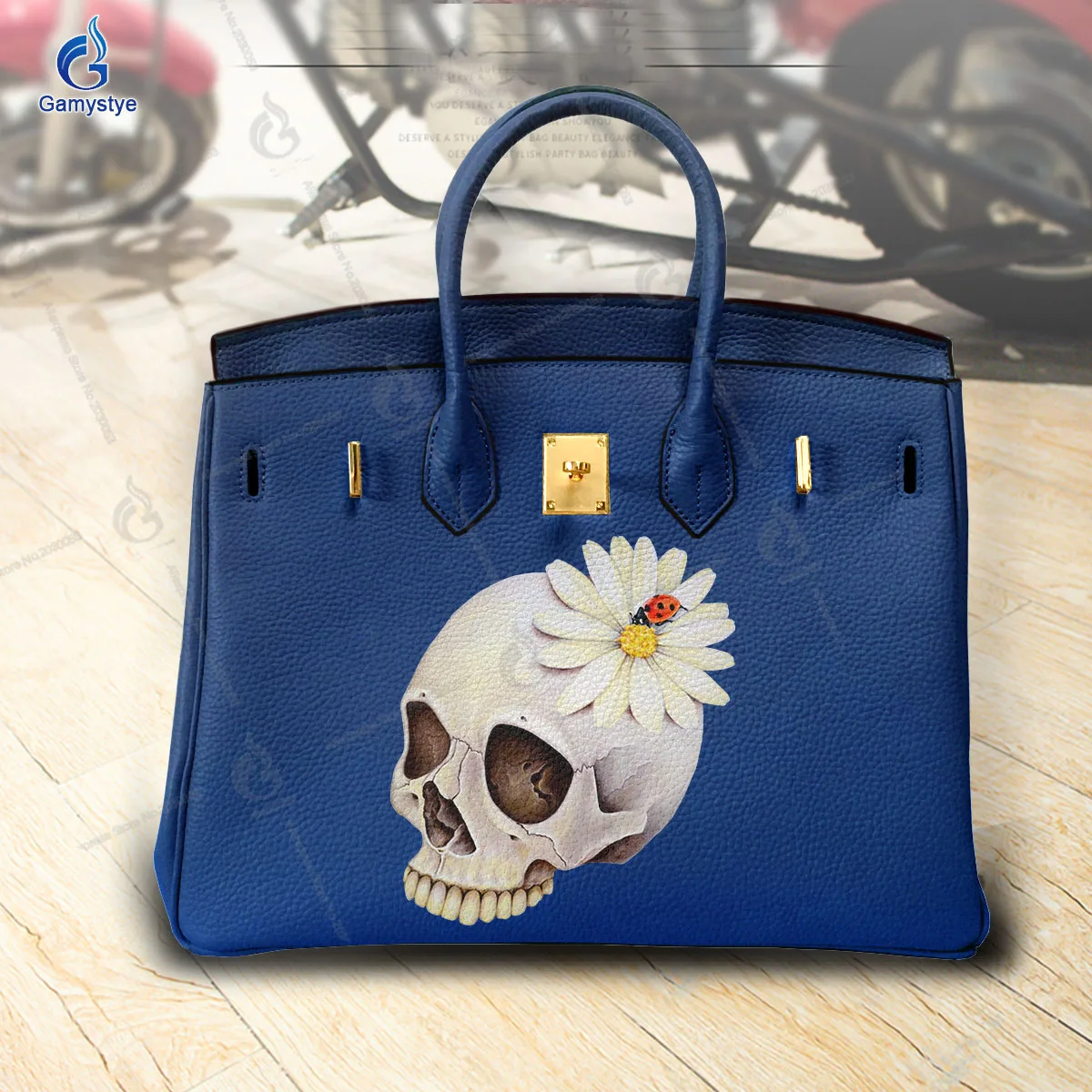 

Graffiti Artisc Printed A skull decorated with chrysanthemums Bags Female designer handbags high quality Messenger Shoulder Bag