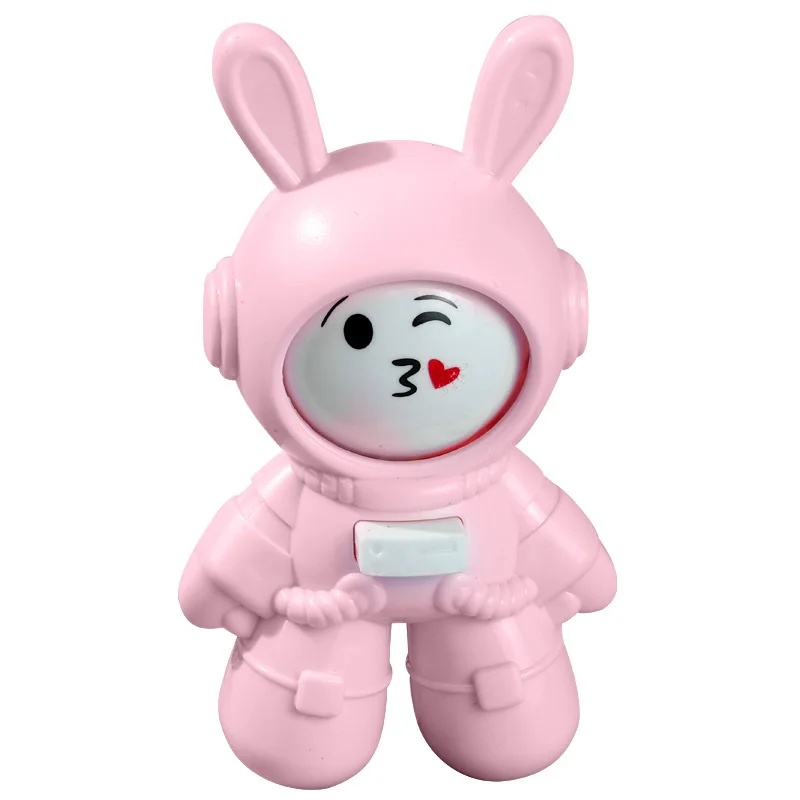 

Novelty Funny Cartoon Cute Rabbit Spaceman Face Turning Toys 2 In 1 Toy Rock Paper Scissors Guessing Kids Stress Relief Toys