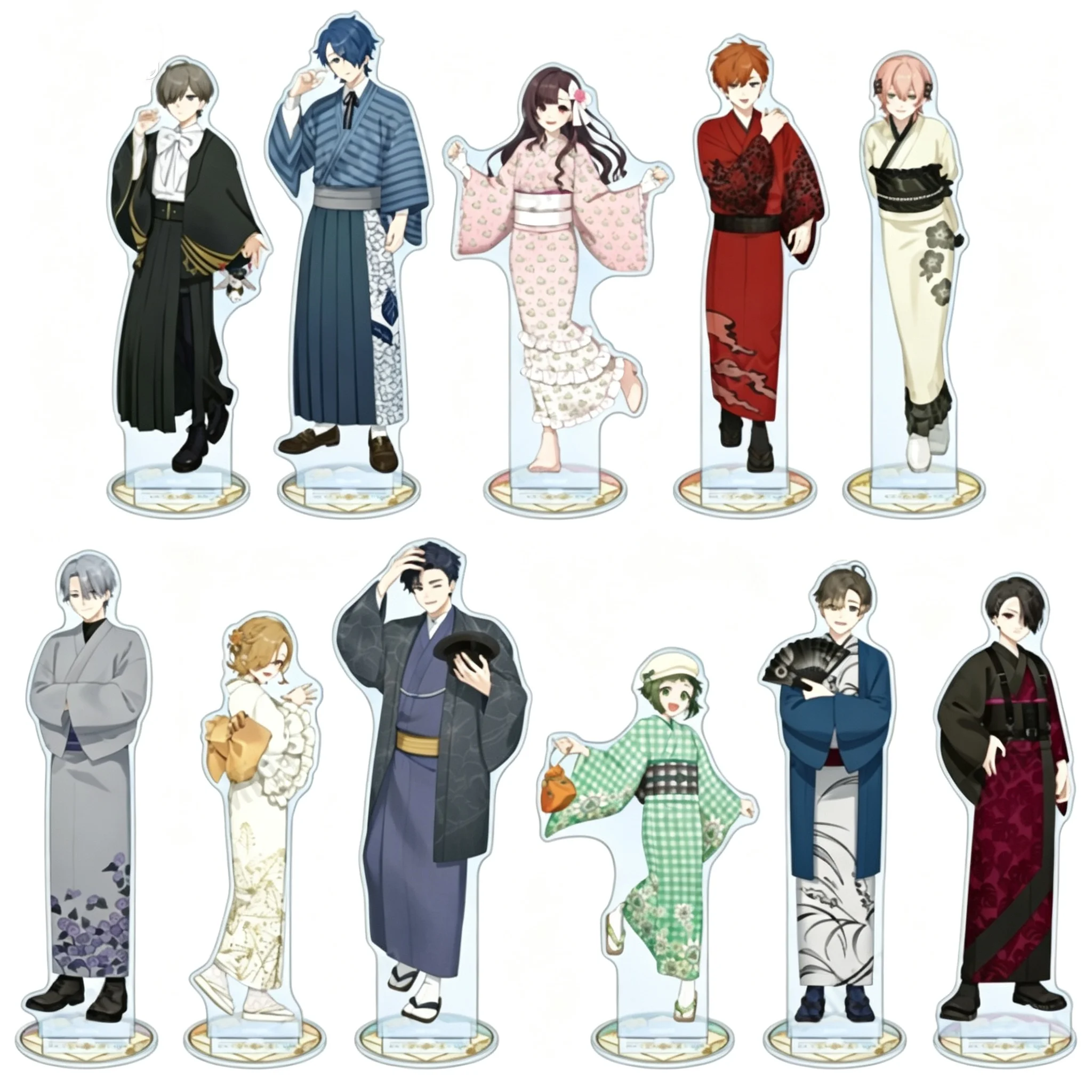 Multimedia Planning MILGRAM Mikoto Kayano Kimono Collection Human-shaped Acrylic Stand Model Plate Keychains Desktop Ornament