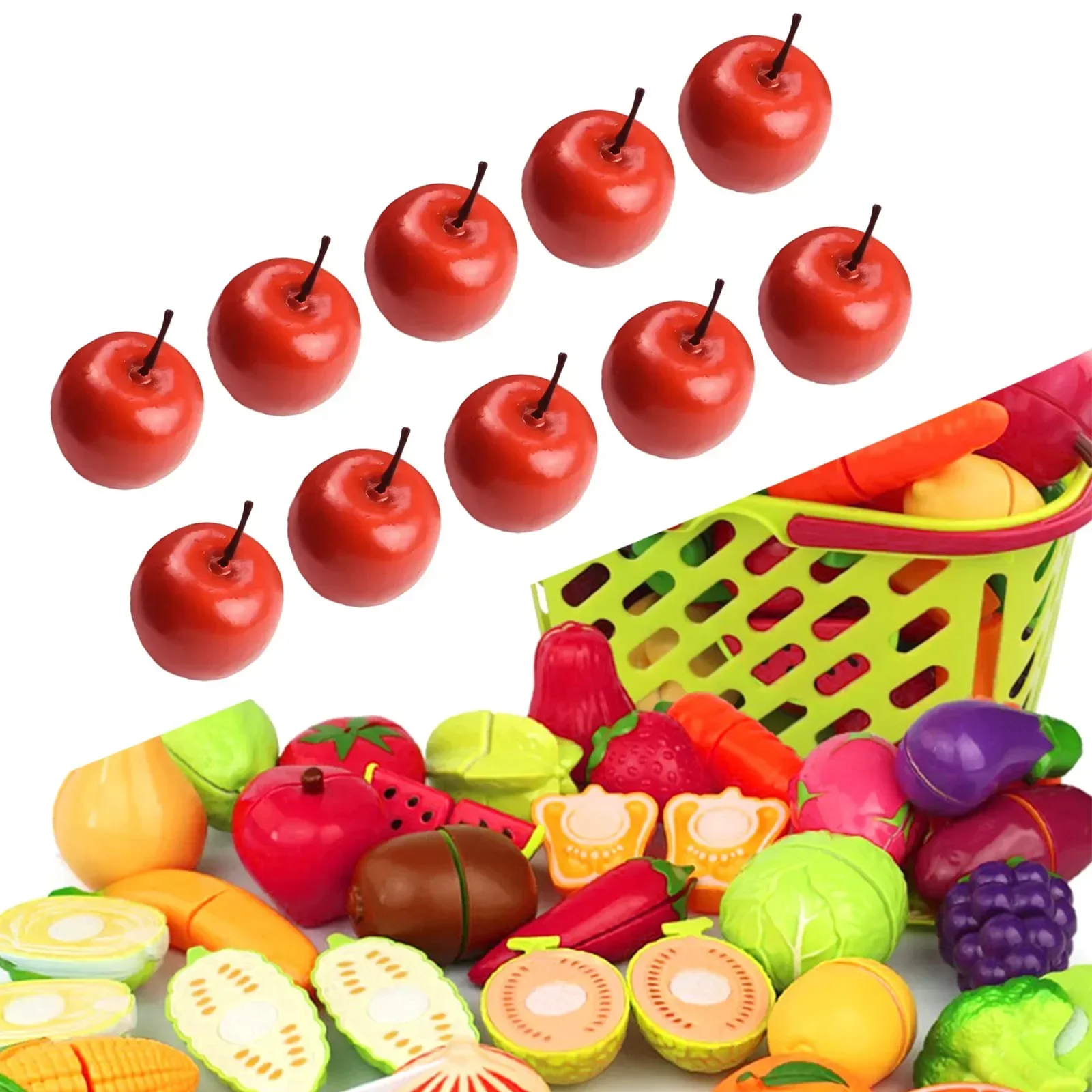 Variety Artificial Fruits Plastic Fake Fruit Kitchen Table DIY Home Decoration Set Model Crafts Photography Props Ornament