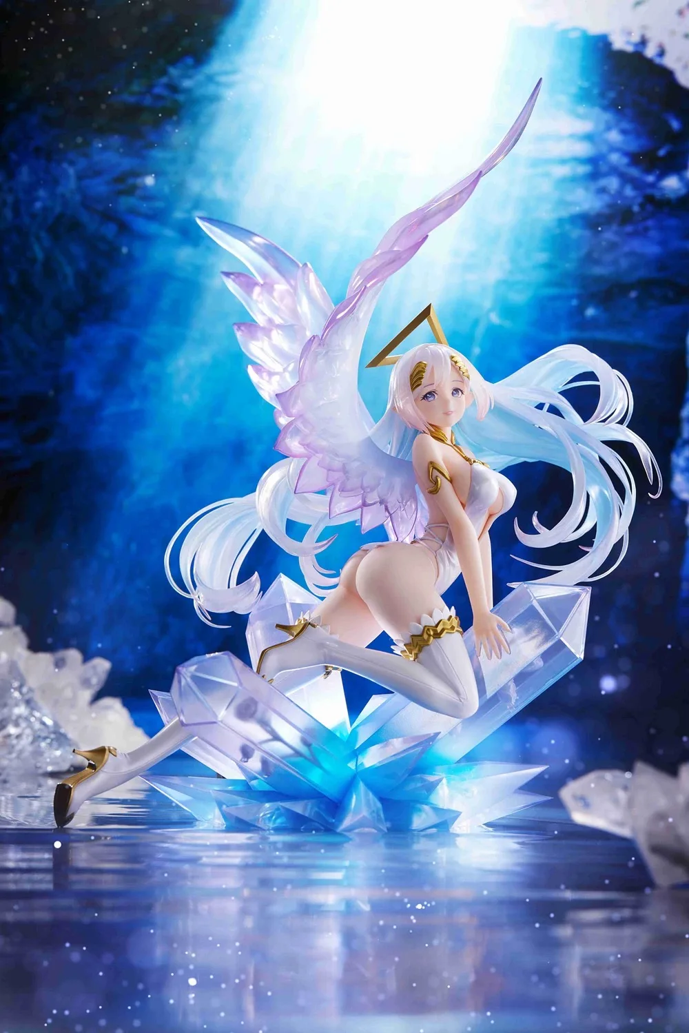 Tersedia Shouwu PV022 Museum Seni Fantasi Verse01 Stok Kerajinan Bulu Angin Biru Malaikat Kristal Aria
