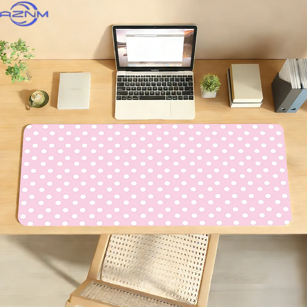 Korea Colorful Polka Dot Mouse Pad For Office Gaming And Keyboards Non-Slip Large Waterproof