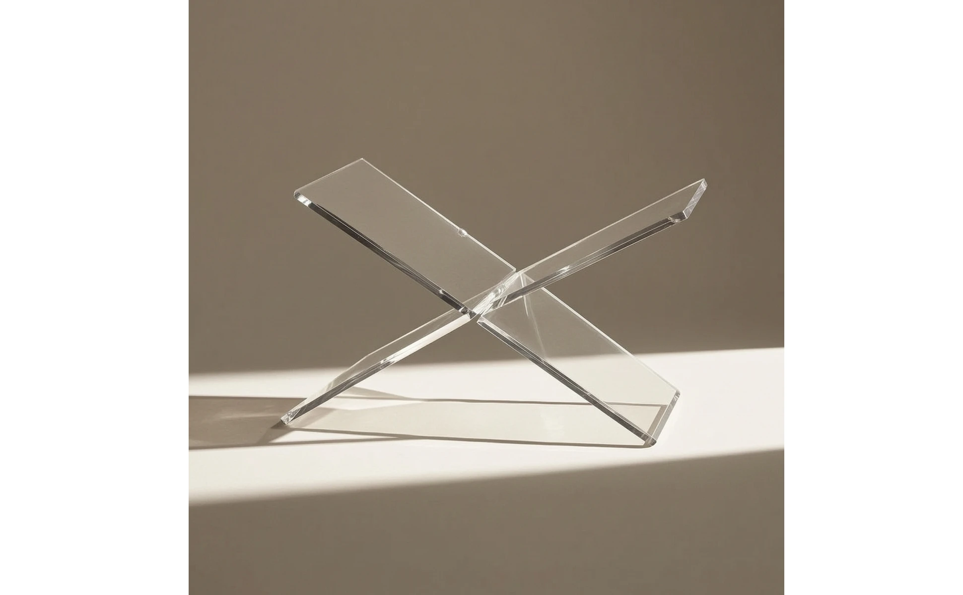 X-Shaped Display Stand Interlocking Acrylic Book Stand Tabletop Book Display Freestanding Magazine Rack Clear for Readers