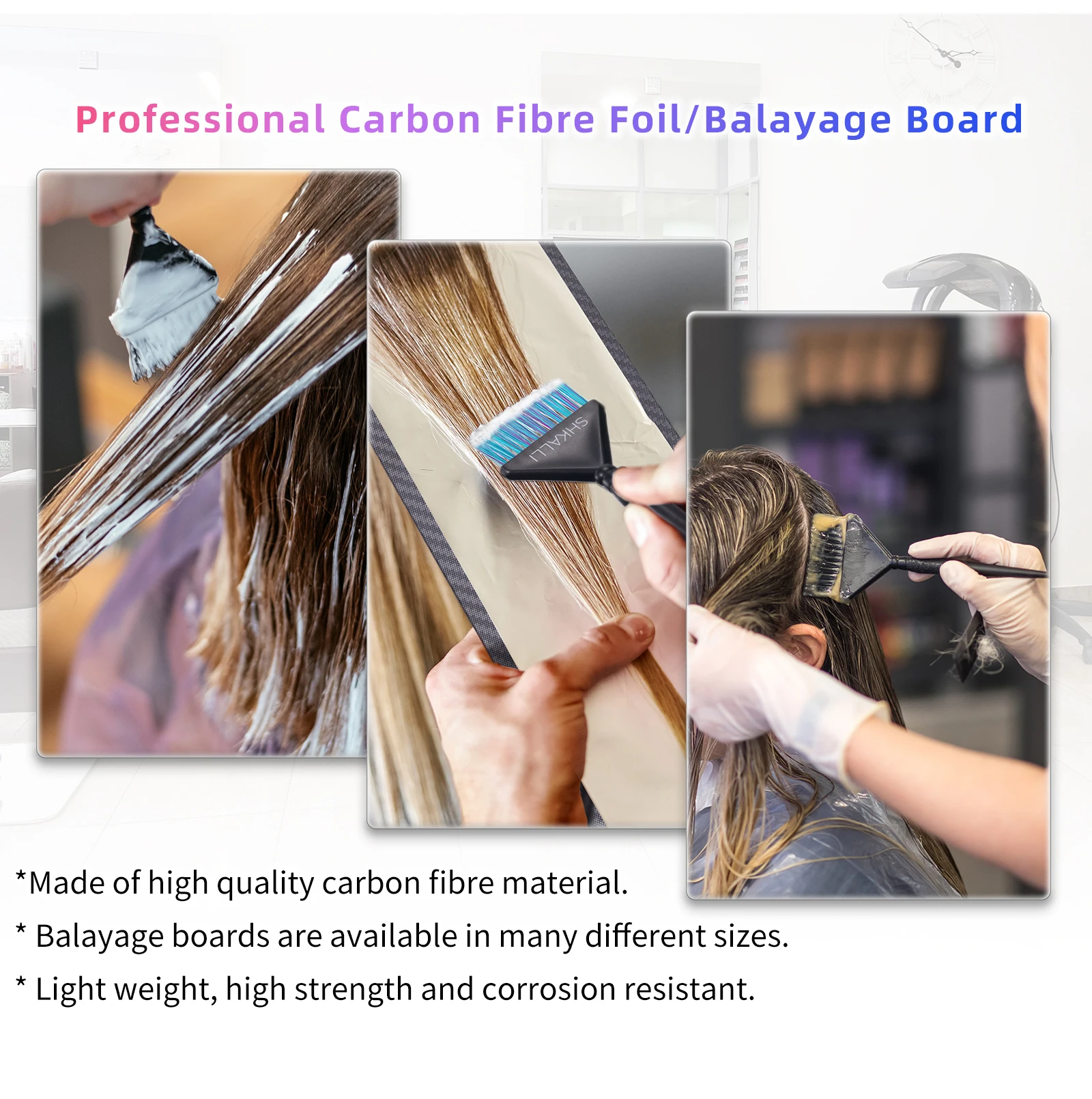 Professionelles Kohlefaser-Highlighting-Board mit Kammzähnen, Haarfärbewerkzeug, Styling-Zubehör für Friseure, Färbemittel – Detail 6