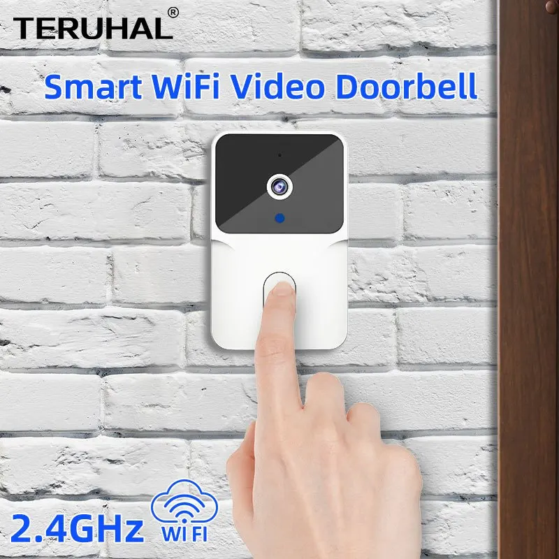 1pc Intelligent Visible Black-And-White Doorbell Camera | 2.4G Wifi Connection, 480P High-Quality Video