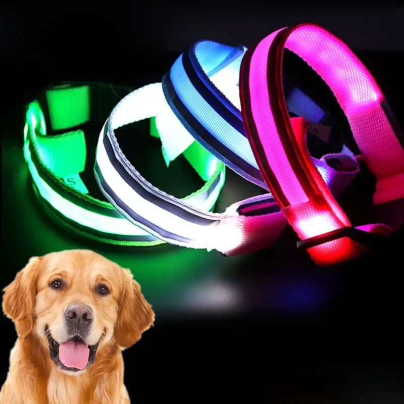 

Pet LED Dog Collar, Adjustable Flash Recharge Pet Collars, Reflective, USB charging, Night Dog Walking Anti-Lost Dog Products