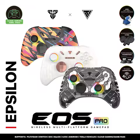 FANTECH EOS PRO WGP15 Gamepad Bluetooth 2.4G Wireless Hall Effect Joystick Gaming Controller For PC,Steam,Switch,iOS,Android