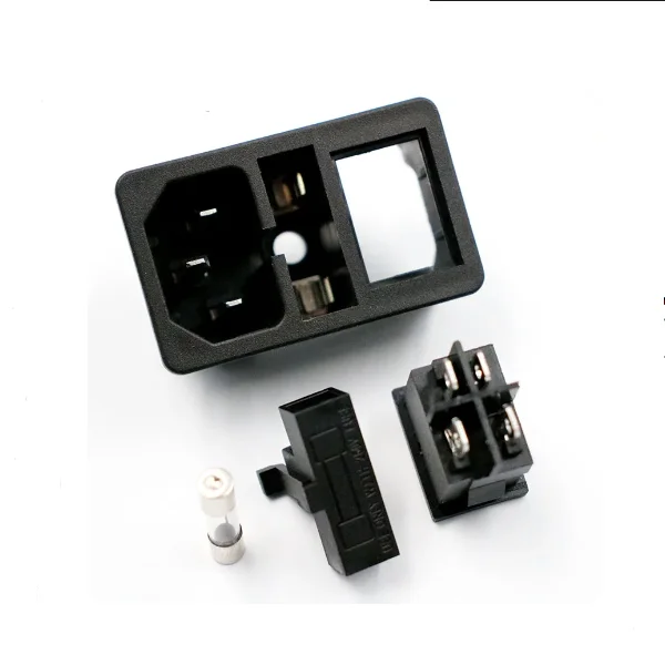 TM Hongtai Scenic Area AC-01 Three-in-one 4pin Boat Switch 10A Fuse Holder Snap-In Snap-On 1.5 Recessed 3-Hole Pin Power Outlet