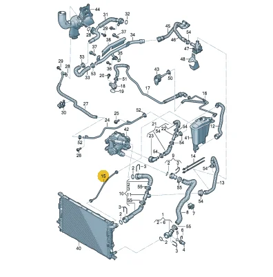 Tuyau de refroidissement pour Audi A4 B8 S4 A5 S5 2013 – 2015 8K0 121 081 BF, réservoir à Expansion, réservoir avant