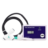 LARSU-TDS Tester LCD Online Water Quality Meter 0-9990PPM Detection Water TDS Monitor Inlet Outlet Test For Pool Laboratory