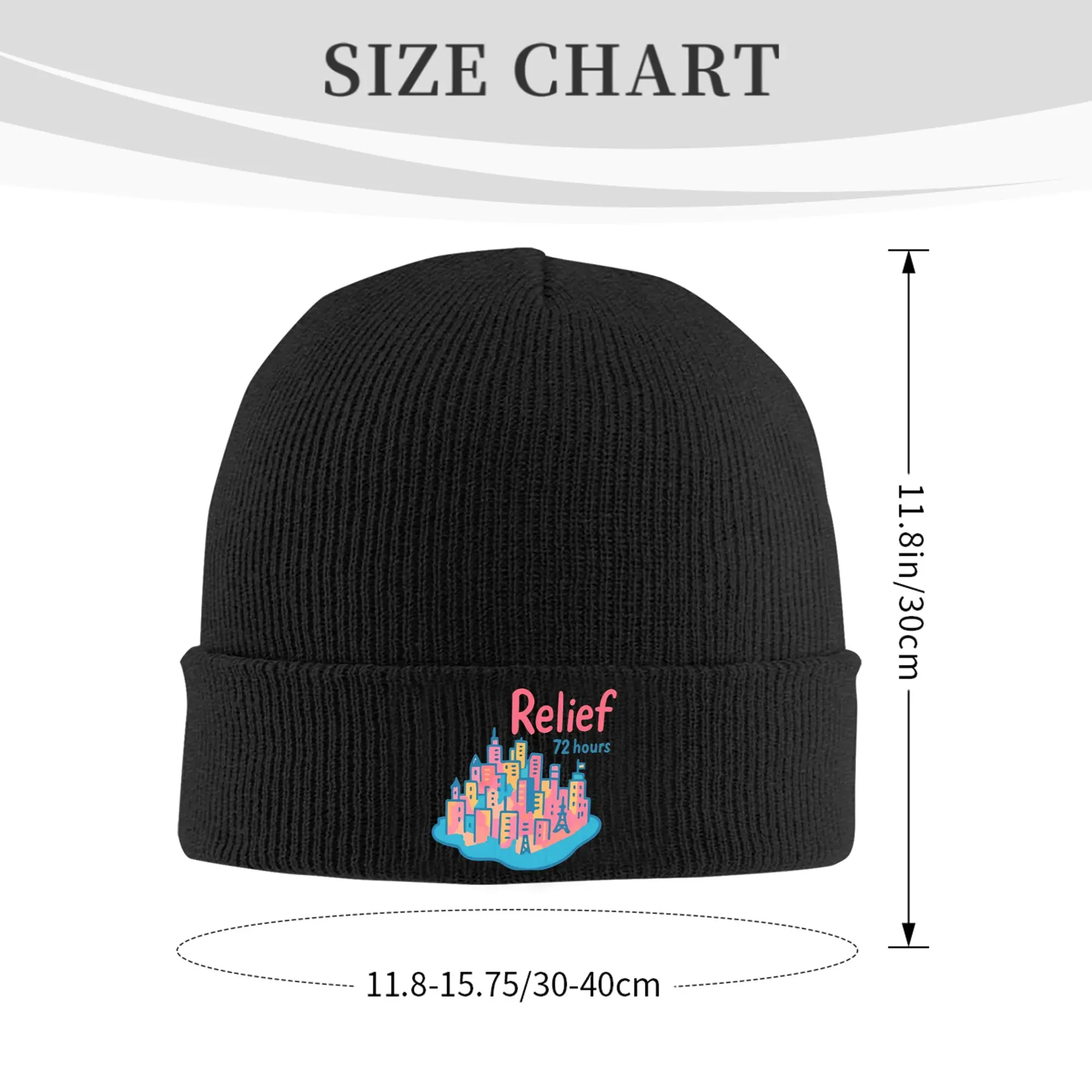 Unisex Rib Knit Cuffed Beanie Relief 72 Hours - Yurie Kokubu TOSHIKI KADOMATSU Merch Warm Knitted Caps  Bonnet Knit Hat