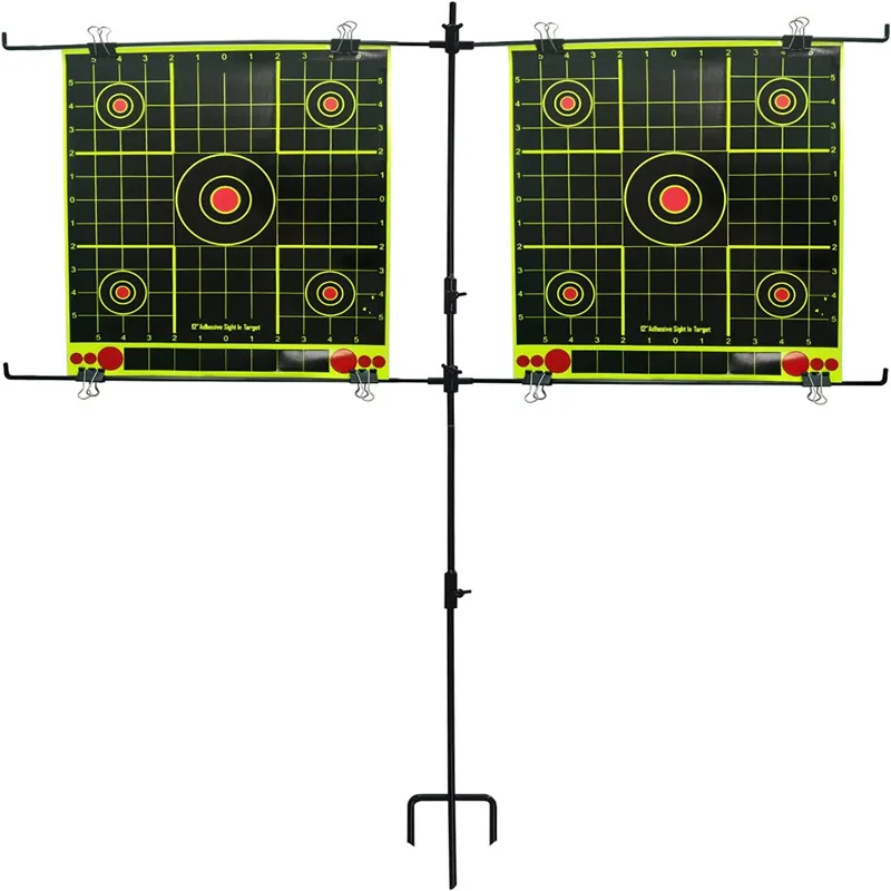 Adjustable Shooting Target Stand for Outdoor Paper Shooting Target Stand Range BB Gun Airsoft Airgun Paintball Hunting Shooting