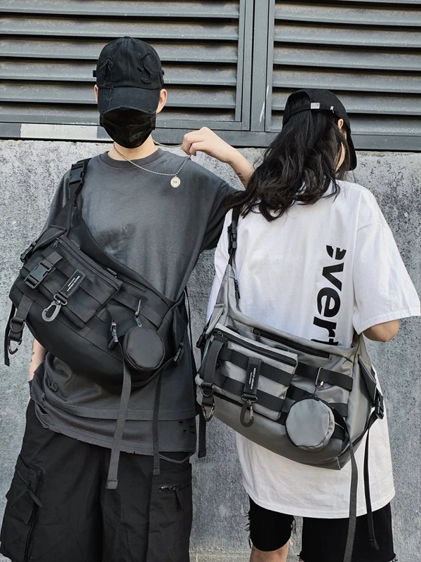

Functional Streetwear Crossbody Bag ex Spor Commuter Satchel oulder Bag Menger Bag Nylon Material Single oulder