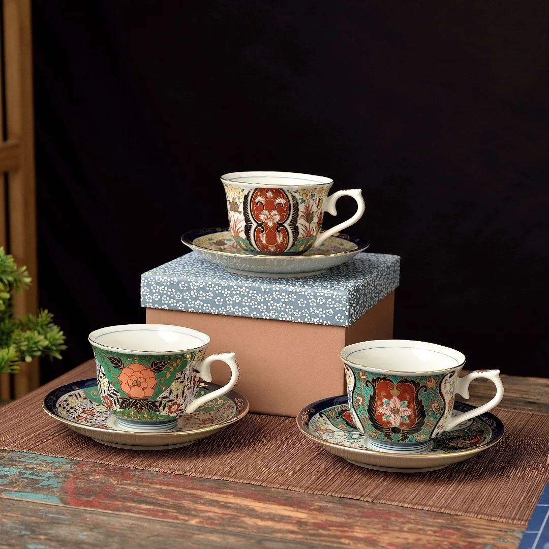 Juego de Té de la Tarde Japonés Iga Ware Kenjiro: Taza y Plato, Cinco Piezas, Una Taza, Un Plato, Taza de Cerámica Antigua Iga