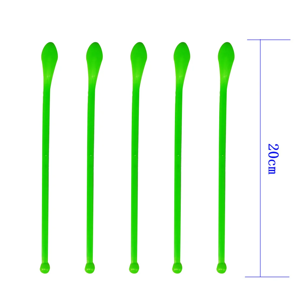 50 pcs Plastic Double Head Scoop For Powder Granule Sampling Lab Kitchen Use Lightweight Measuring Spatula Tool Teaching