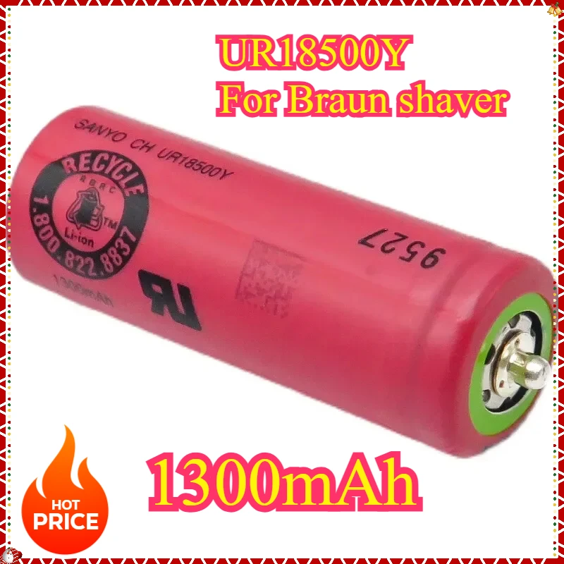 

720s-4 790cc-4 7 series 9 series UR18500Y For Braun shaver rechargeable lithium battery 1300mAh