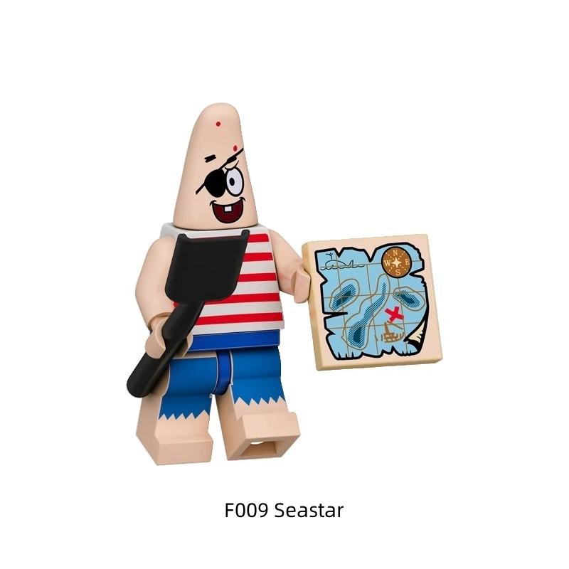 SpongeBob Patrick Star Blöcke Cartoon Anime Zusammengebautes Modell Mädchen Jungen Kleine Bausteine Kinder Nette Pädagogische Geschenke