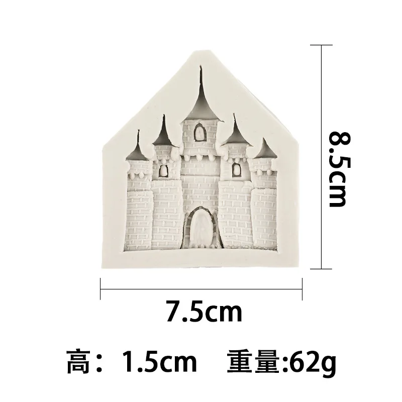 Fairy Tale Castle House Silicone Fondant Cake Chocolate Baking Decoration Mould 15-463
