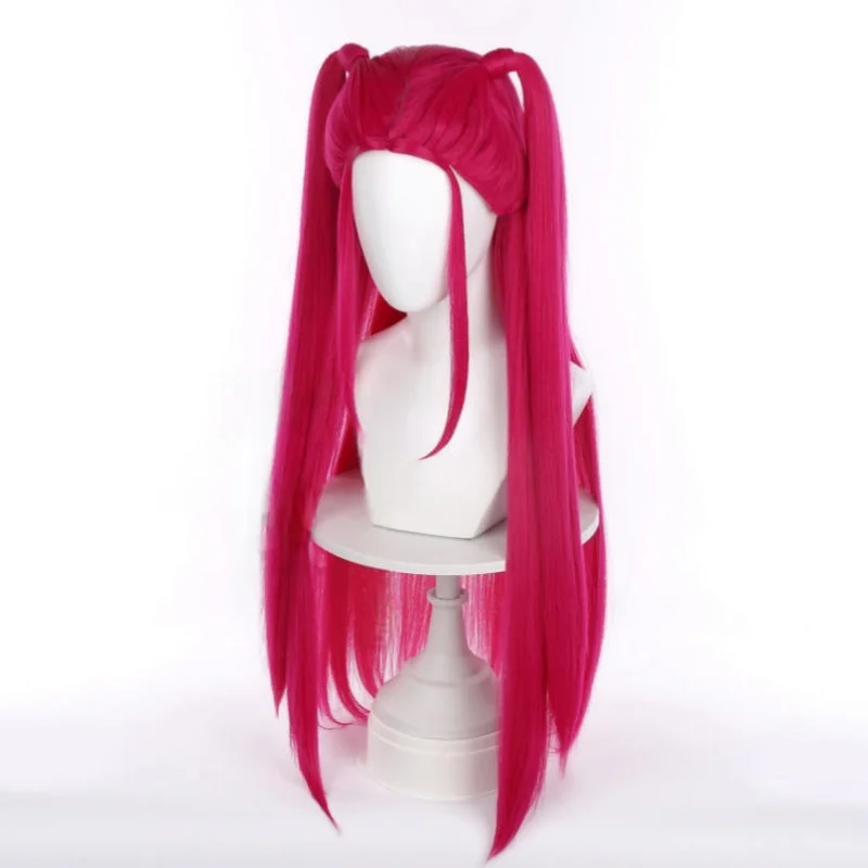 K-Pop: Demon Hunters Mira-pelucas de Cosplay para mujer, pelo sintético rosa, peluca de actuación para fiesta de Halloween, accesorio de juego de rol de película