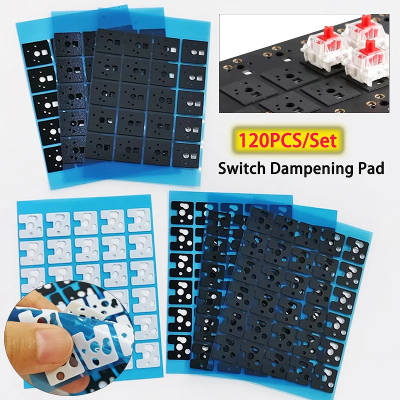 120 шт./набор наклеек для переключателей PCB из пеноматериала EVA, PE, PORON для улучшения качества звука в моделях BM60, BM65, BM68, XD64, BM80.